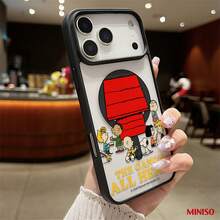 Miniso Peanuts The Gang's All Here Group Design Phone Case Transparent Magnetic Shockproof Case Suitable For Iphone 17 Pro Max/17 Pro/17 Air/17/16/15/14/13/12/11/X/XS Pro/Pro Max Series Iphone 17 Pro Max Case Iphone 17 Pro Case Iphone 17 Case Stocking Stuffers The Girlfriend The Chosen Early Fall Fashion - 黑色 - 查看 1