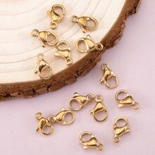20Pcs Gold 304 Stainless Steel Lobster Clasps, Suitable For Handmade Bracelets, Necklaces And Various Chain Connection DIY Jewelry Making Accessories - Stainless Steel Lobster Clasp - View 3