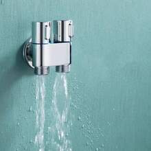 Handheld Toilet Bidet Sprayer Bathroom Handheld Bidet Set Toilet Self-Cleaning Shower Head Onelet Two Outlets Angle Valve Tap Black - Flushing Valve - View 6