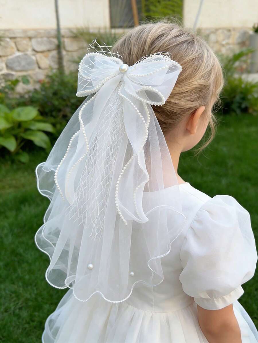 皇冠蝴蝶结发夹，闪亮公主发夹，生日发饰 - 彩色 - 查看 1