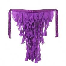 1pc Women's Belly Dance Waist Chain Skirt With Tassel Ruffle Hem - Multicolor - View 21