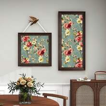 BVL 1卷 0.24毫米 复古橄榄绿花卉图案乙烯基壁纸 可移除自粘墙纸 自粘墙纸 装饰墙贴 家居装饰及配件 客厅装饰及配件 厨房壁纸 - 霧青薔薇 - 查看 8