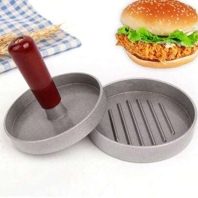 1 Set Of Non Stick Aluminum Burger Molds For Hamburger Meat Press, Suitable For Beef Vegetarian Burger Barbecue Grill,