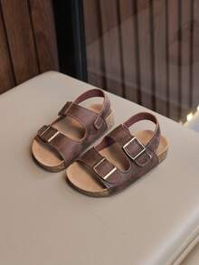 Children's Shoes, Summer Girls' Sandals, Boys' Roman Shoes, Kids' Beach Shoes, Baby Shoes - Brown - View 2
