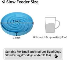 Slow Feeder Dog Bowl Non Slip Silicone Puzzle For Puppies Sky Blue - 天藍色 - 查看 6