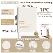 1pc Canvas Wall Art - Easter Gallery Wall Art, Vibrant Spring Art Prints, Easter Danish Pastel Home Decor, Spring Wall Art, Baby Room Decor – Framed Nursery Wall Art Perfect For Playroom Decor Nursery Decor, Childcare Room Decor, Kindergarten Decor, Boy's Room Decor Girl's Bedroom Decor Kids' Room Decor Easter Wall Decor, Nursery Spring Decor, Easter Children's Room Posters, Spring Decor Posters - Multicolor - View 46