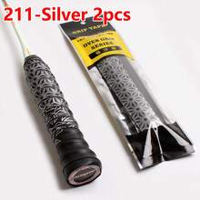 2 piezas de cinta de agarre para raqueta de bádminton con camuflaje, cinta de empuñadura de PU transpirable y absorbente del sudor con alta elasticidad y amortiguación, adecuada para bádminton, tenis, béisbol, caña de pescar y bicicleta - Multicolor - Ver 17