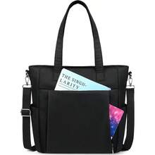 IGOLUMON Bolso de mujerTote bag acomoda ordenadores de hasta 15 6 pies bolsas tote impermeable playa viajes compras compras  Azul - como en la foto - Ver 4