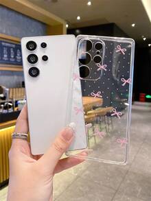 1pc Polka Dot Bow Design Android Phone Case, Precise Cutout Camera Protection Suitable For Samsung Galaxy S25 Ultra/Galaxy S24 Ultra/S24/S23 Ultra/A56 5G/A55 5G/A52s 5G/A26 5G, Nothing, Pixel, INFINIX, Xiaomi Redmi Protective Cover - Multicolor - View 4