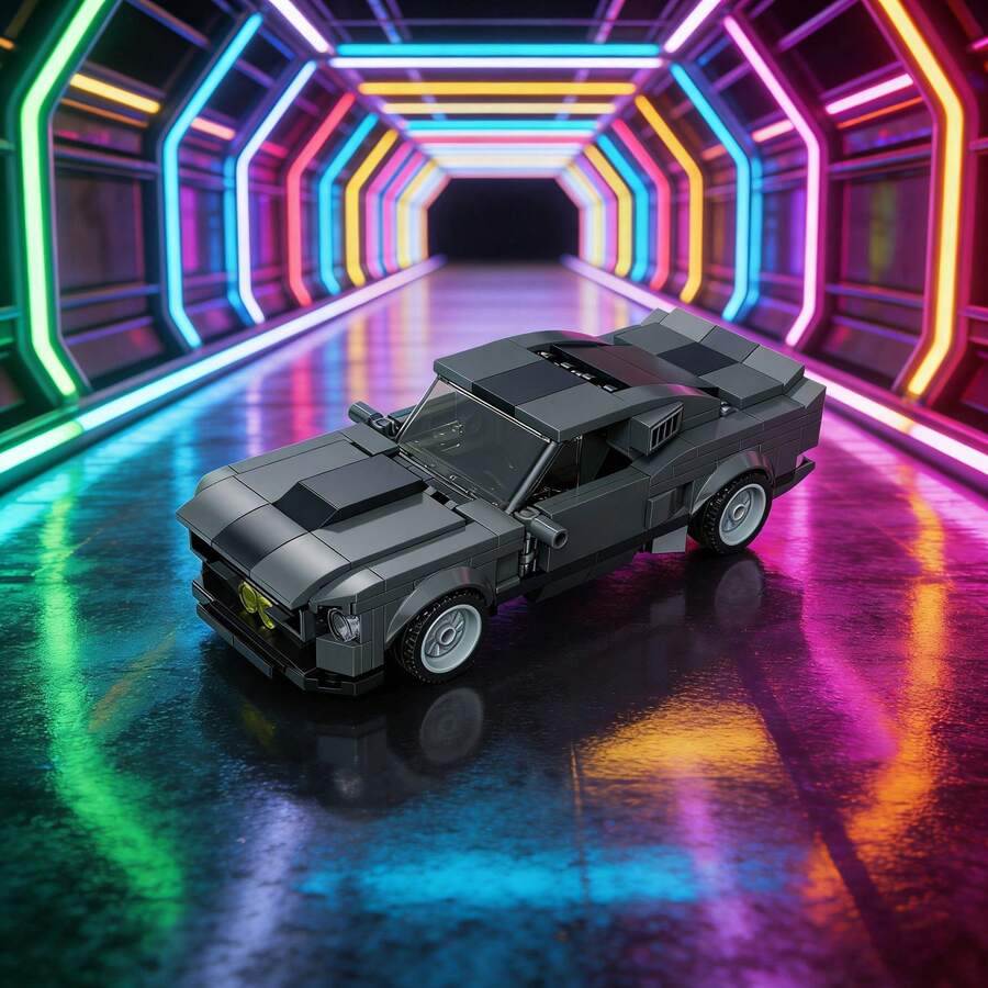 1340pcs Racing Car Theme Building Block Model Set, Multi-Color Options. Suitable For Car Enthusiasts, Including Black And Yellow/White Racing Cars. A Great Starter Choice For Block Building Hobbyists. Can Improve Finger Dexterity, Relieve Stress, And Cultivate Spatial Thinking. Ideal For Home Decor, Birthday/Holiday Gifts, And Party Favors. - Multicolor(Bag) - View 1