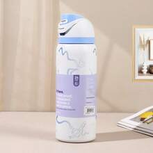 Termo con pajita de 24oz/32oz, se puede usar para deportes al aire libre, tiempo de conservación del calor y el frío del agua, bebidas congeladas, apariencia hermosa, mano de obra exquisita, adecuado para camping, trabajo, uso en interiores. - Multicolor - Ver 17
