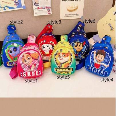 Paw Patrol 1 Bolso bandolera de dibujos animados de equipo de perros, el mejor regalo de vacaciones para buenos amigos, decoración de ambiente de fiesta, decoración de fiesta perfecta, decoración del hogar, decoración de habitación perfecta, regalo de Navidad y San Valentín, regalo ideal para amigos en celebraciones de cumpleaños, recuerdo, recuerdo de mujer, educación de belleza, regalo de San Valentín, decoración, decoración del hogar, regalo de San Valentín