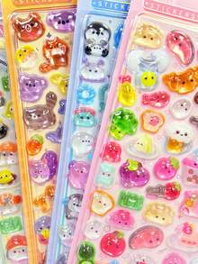 3D Embossed Stickers For Children's Art And Crafts, Interchangeable Sticker Game, Office And School Decorative Stickers, Birthday And Christmas Gifts - Multicolor - View 4