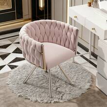 Vanity Stools - Pink + Velvet - View 1