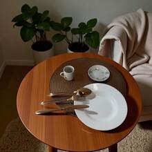 Set Of 4, 6, Or 12 Placemats, Round Table Setting Mat, Elegant Design, Waterproof. - 銅色 - 查看 2
