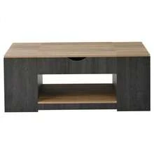 Coffee Table WF311892AAZ With Lift-Top Function - 109.5 Cm, Grey Frame, Elegant Design, Storage Space Under The Tabletop - Brown - View 8
