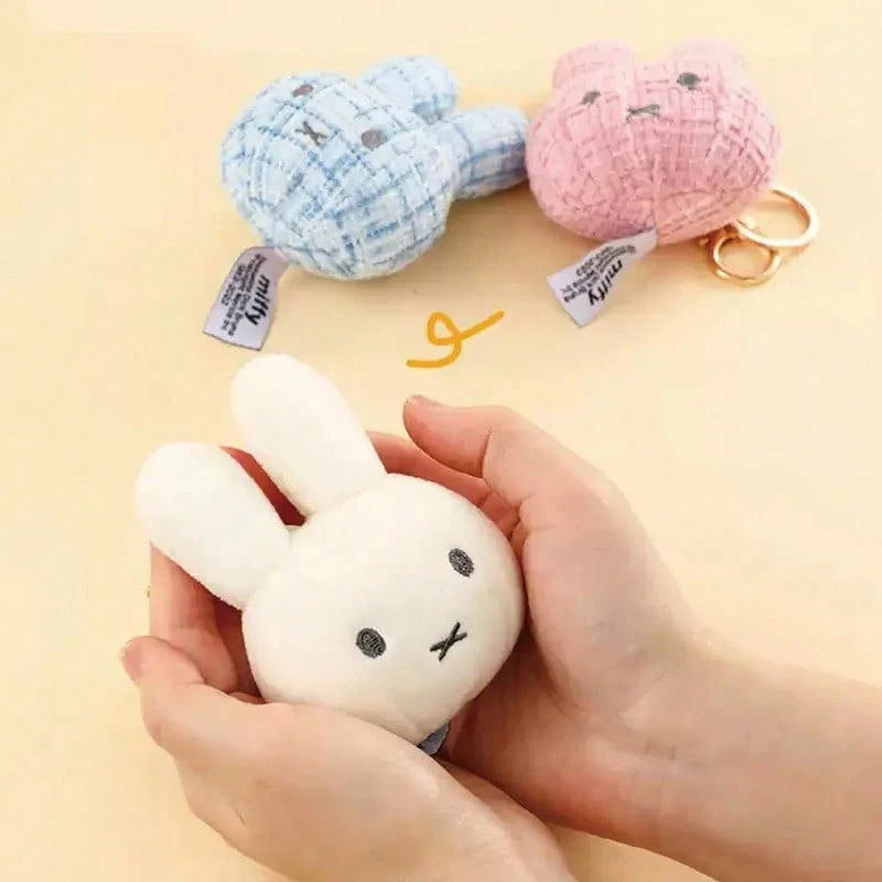 Miffy Face Soft Pendant , Cute Bunny Soft Bag Charm, Adorable Miffy Theme Collectible Surprise - Multicolor - View 1