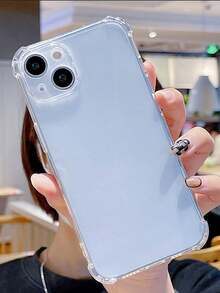 Bộ 4 ốp lưng điện thoại trong suốt chống rơi, bảo vệ toàn diện camera, tương thích với iPhone 11/12/13/14/15/16/16 Pro Max/17/17 Pro/17 Pro Max/Air, phụ kiện cần thiết cho gia đình/điện thoại dự phòng, chống sốc, chống ố vàng. - Trong sáng - Xem 6