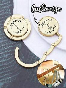 Móc treo túi tùy chỉnh, có thể khắc tên/chữ cái đầu, móc treo túi xách gấp gọn cá nhân hóa | Giá treo túi, sắp xếp túi xách nữ, móc treo bàn gấp gọn di động, móc treo túi, đầu kim loại thời trang, cấu trúc kim loại bền chắc, thiết kế tối giản, chắc chắn và bền bỉ, quà tặng đám cưới và tiệc tùng - Món quà lý tưởng cho cô dâu, phù dâu, giá treo túi quà cưới, món quà hoàn hảo cho năm mới và ngày Valentine. - Nhiều màu - Xem 12