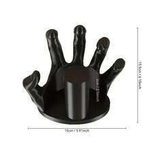 A Creative Black Hand-Shaped Wall-Mounted Toilet Paper Holder, Self-Adhesive And Easy To Install, Making It A Hygienic Bathroom Accessory. - Multicolor - View 4