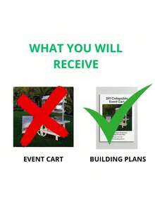 DIY Collapsible Event Cart| Lemonade Stand & Drink Cart Woodworking (Printed Plans)| Beginner-Friendly| Party & Wedding Decor - 粉紅色 - 查看 7