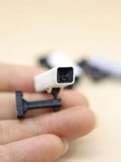 Cámara de vigilancia en miniatura, modelo realista de decoración, arte de micropaísaje, adorno artesanal creativo, accesorio de fotografía