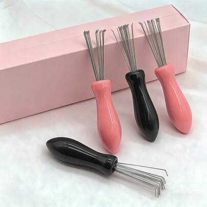 1pc/2pcs Comb Cleaning Brush, Hair Removal Brush, Comb Cleaning Claw, Cleaning Tool, Curling Iron Pad Air Cushion Brush, Cleaning Supplies, Comb Hair Removal Brush, Cleaning Products, Hair Cleaning Brush, Mini Comb Cleaning Brush