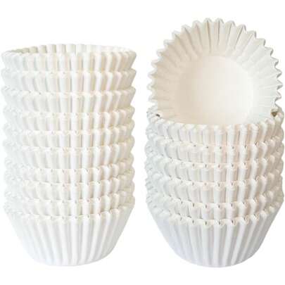 White Mini Cupcake Liners 500 Count Greaseproof Baking Cups Parchment Muffin Wrappers Food  Cupcake Papers For Muffins Nuts