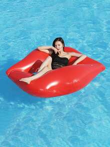 Viraler roter Lippen aufblasbarer Schwimmring, Pool-Aufblasartikel, Strandutensilien, Pool-Schwimmhilfe - Verschiedenfarbig - Übersicht 5