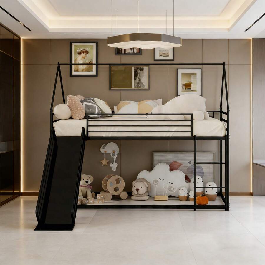 Kids Bed Frames, Headboards & Footboards - Black + Iron + Bedroom - View 1