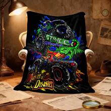 1PC 3D Monster Jam Monster Truck Cartoon Blanket, Edgy Gift For Motorsports Fans, Themed Man Cave Decor, Retro Sci-Fi Party Accent & Race Day Souvenir,Soft Throw Blanket For Home Bedroom Bed Sofa Picnic Travel Office Cover Blanket - nhiều màu 18 - Xem 6