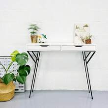 P-Shape Legs Set Of 4 - 34 Inch / 86cm Blk For Table Desk Console DT Ironcraft - Multicolor - View 2