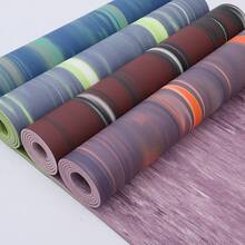 Tapete para Yoga Antideslizante 160x60 cm – Diseño Estilo Mármol y Confort Premium - Negro - Ver 4