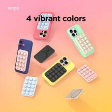 Elago Magnetic Suction Cup Phone Mount Compatible With MagSafe Case, Removable Silicone Sticky Grip Holder For IPhone, Non-Slip, Washable, Hands-Free Selfies/Video For Insta Influencer/Creator, Gift For Birthday, Family, Friends, Phone Accessories, Mountable Holder For Wall, Shower, Phone Stand - 淺藍色 - 查看 6