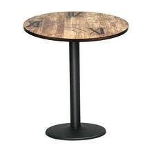 Runder Vintage-Esstisch, moderner Küchentisch, Säulentisch, 2-4 Personen, Industrial Style, geeignet für Küche, Esszimmer - Holzfarbe 1 - Übersicht 7