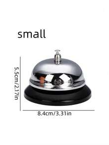 Desk Bell - Call Bell - Reception Bell - Suitable For Restaurant, Meeting, Hotel, School, Classroom, Party, Event - Portable Signaling Device - Restaurant Service Bell - Service Bell - Portable Bell - Classic Bell Appearance - High-Quality Craftsmanship - Sturdy Metal Bell - Stainless Steel Bell - Long-Lasting Clear Ringing Sound - Applicable For Kitchen, Restaurant, Bar, Hotel And Reception Area - Available In Different Sizes - Multicolor - View 6
