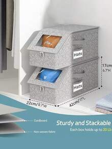Oversized Baseball Cap Storage Box - Dust-Proof Baseball Cap Storage Box, Foldable With Transparent Window, Can Store 12-24 Caps, Suitable For Wardrobe Or Travel - Multicolor - View 7