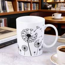 Akcesoria łazienkowe z wzorem mniszka lekarskiego, kubek, kubek do płukania - Biały - Zobacz 6