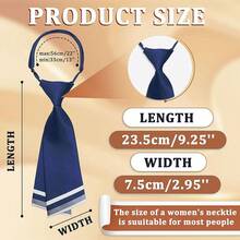 Professional Formal Wear For Ladies, Small Tie, Japanese Bow Tie, School-Style Bow Flower Performance Event, Bow Tie For Students - Red+Blue - View 5