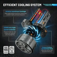 HYNBYZJ 2 Packs H4 LED Car Headlight Bulb 6000K H1 H7 H11 9005 HB3 9006 HB4 CANbus No Error 150000LM ​Auto Lamp White High Low Beam Lights 12V - A - View 4