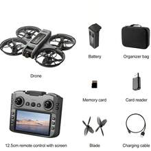 S156，遥控，4.5英寸显示屏，高清航拍，无人机，光流悬停，无刷飞行器，电动可调摄像头防撞 - 彩色 - 查看 14