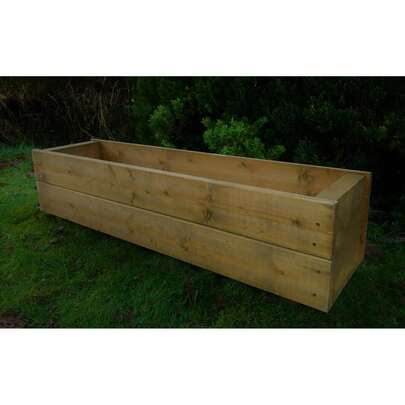 Long Garden Wooden Planter Trough Veg Wood Flower Boxes READY MADE
