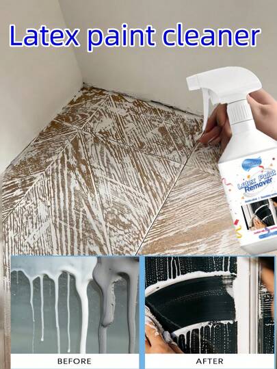 JUE FISH 1 pieza/300ml, 1 pieza/100ml Limpiador de pintura de látex, puede eliminar rápidamente los residuos de pintura de látex y el polvo de masilla en la superficie de la pared, limpiar a fondo los residuos del producto durante la decoración, sin dañar la superficie. Entrega aleatoria de modelos nuevos y antiguos. (El producto es relativamente pequeño, tenga en cuenta.)