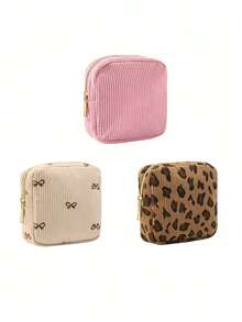 多色卫生巾收纳袋，粉色卫生巾收纳袋，大容量简约便携收纳袋，可收纳卫生棉条、卫生巾和卫生棉条，女生必备，化妆包，旅行学习用品，旅行化妆包，假日化妆包 - 彩色 - 查看 27