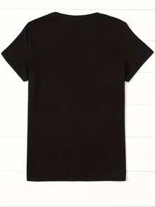 Women T-Shirts - Black - View 2