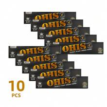 50 Booklets/1600 Sheets, 44*110mm Extra Long Unbleached Black Wood Pulp Rolling Papers, Ultra Thin Smooth Burn, Easy Roll Portable Party Accessory, Great Holiday Gift For All Festivals - Multicolor - View 10