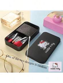 3/7pcs Sanrio Cute Hello Kitty Makeup Brush Set, Low-Irritation Synthetic Bristles, Suitable For Foundation, Blush, Eyebrow, Lip, And Eye Makeup, Comes With Storage Case, Perfect For Gifts, Weddings, Valentine's Day, Travel, Holidays, Parties, Graduations Bathroom Decor - Multicolor - View 11