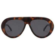 anteojos de sol polarizadas de gran tamaño para mujer y hombre estilo retro clásico de los años 70 protección UV - Tortuga oscura/gris - Ver 1