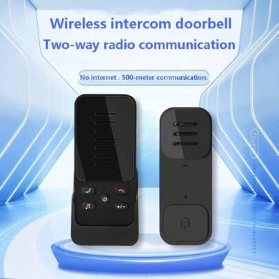 Videocitofono bidirezionale, interfono senza fili a lunga distanza di 500 metri con funzione di risposta, dispositivo di chiamata domestica intelligente, maggiore con videocitofono intelligente