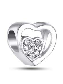 5件套“爱心”圆点水钻白色树脂时尚项链手链配饰DIY - 彩色 - 查看 2